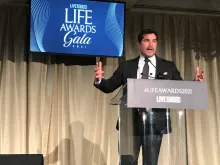 Actor Eduardo Verastigui addresses the 2021 Live Action Life Awards Gala on Aug. 21, 2021.